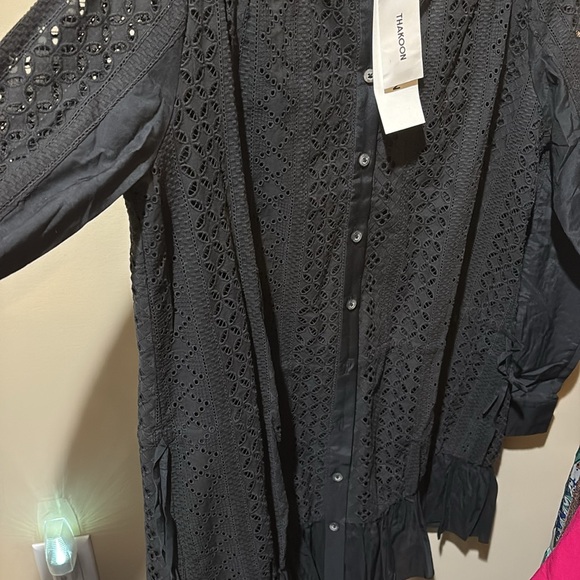 Thakoon eyelet button up tunic dress size 2. NWT - Picture 6 of 6